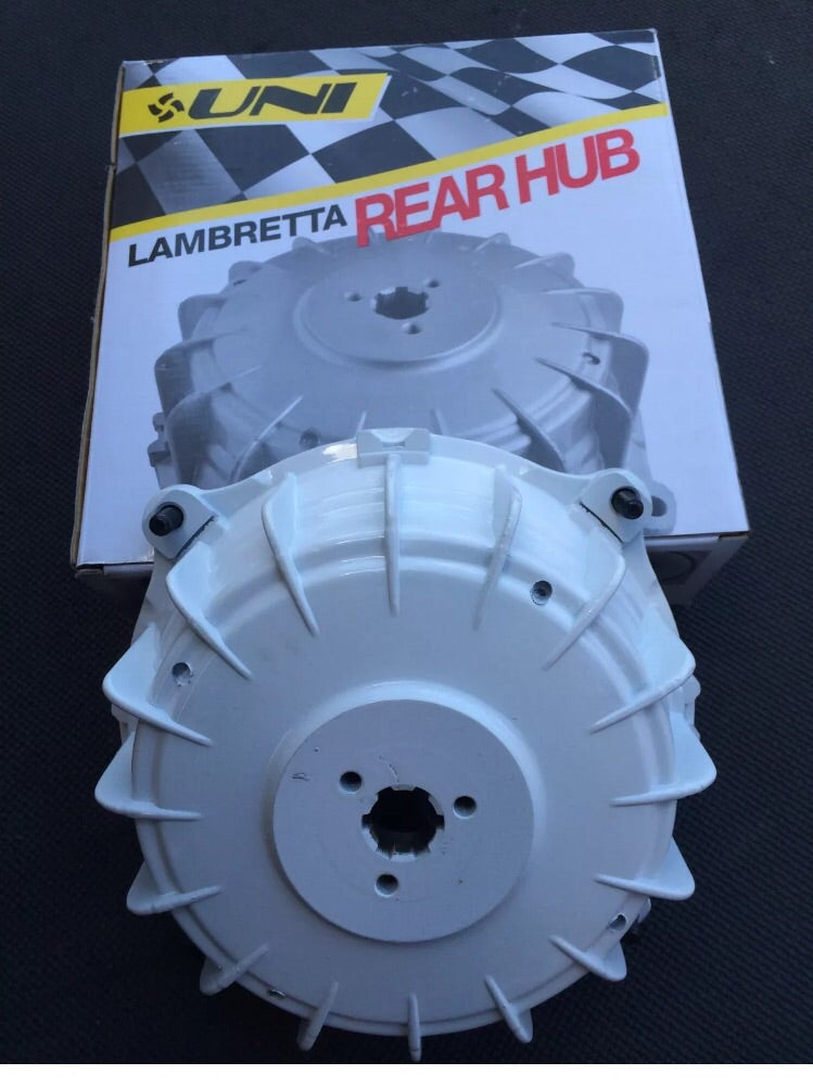 Lambretta Rear Hub - Uni Auto (white)